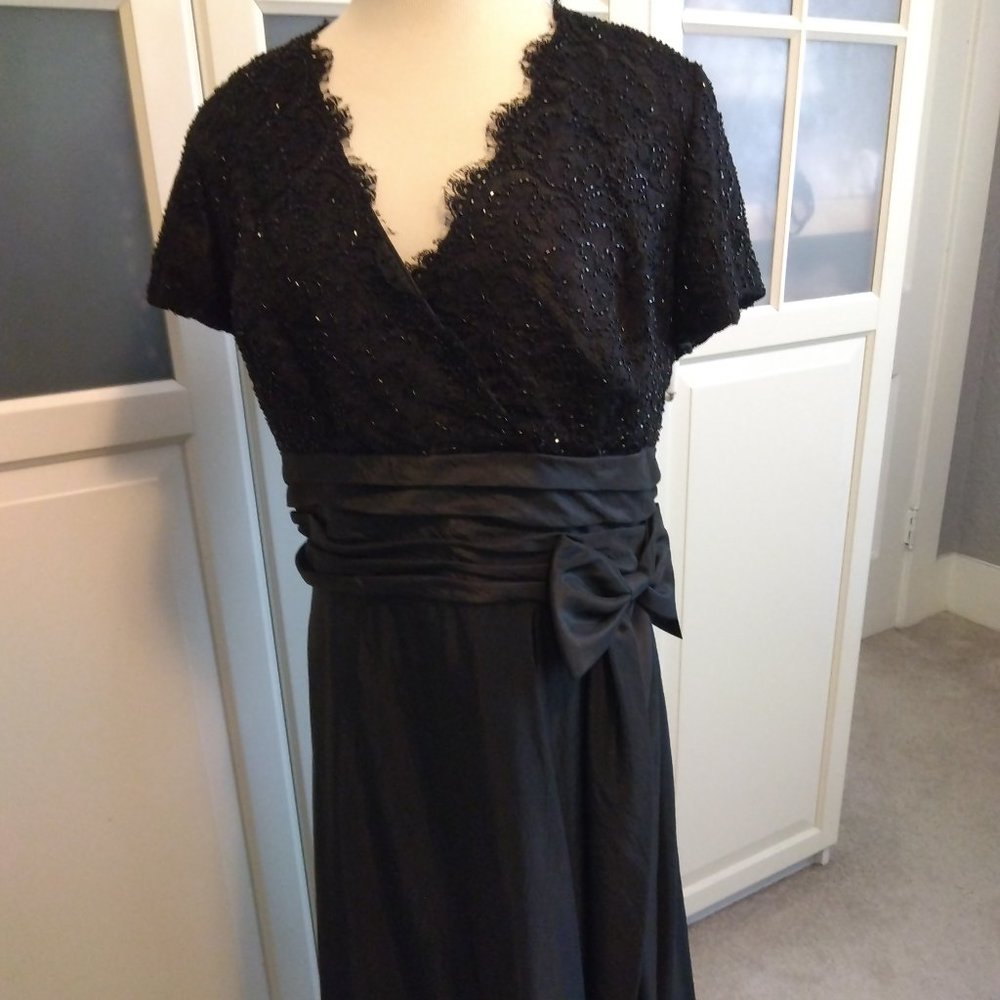 Black Beaded Cocktail Dress 20W